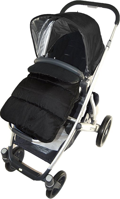 Voetenzak Kinderwagen - Winterzak Baby - Warmte Buiten - Ritssluiting Verstelbaar - 53 x 41 x 12 cm - Zwart — afbeelding 2