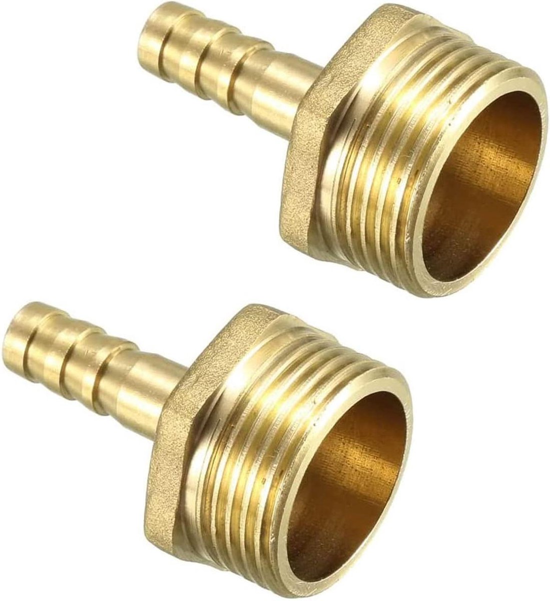 Messing Weerhaak Slang Fitting Adapter 12mm - Connector voor Prikkeldraad - 2 stuks
