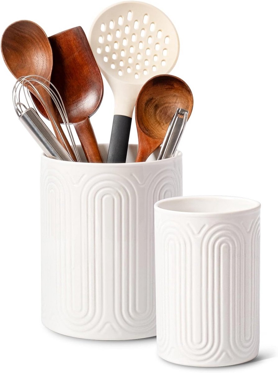 Utensilholder Set van 2 - Keukenhulpmiddelenhouder voor Organisatie