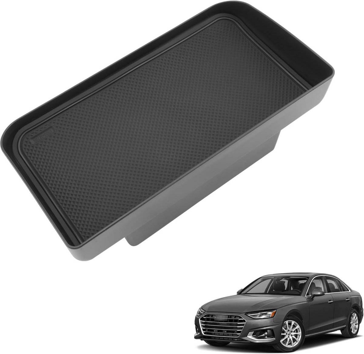 Opbergdoos voor middenconsole compatibel met Audi A4 en A5 vanaf 2020-2024 zwart