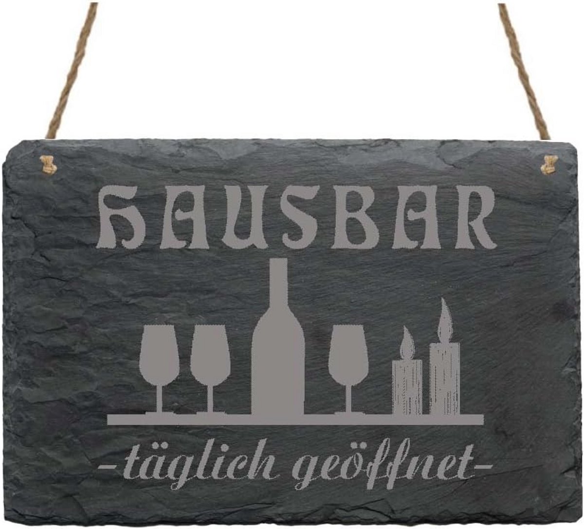 Leistenen Bord met Cognac of Whisky Wijn Motief - Decoratief Schild voor Keuken Bar of Club