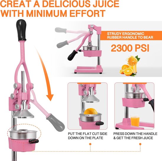 Professionele Handmatige Citruspers voor Sinaasappels, Citroenen en Meer — afbeelding 3