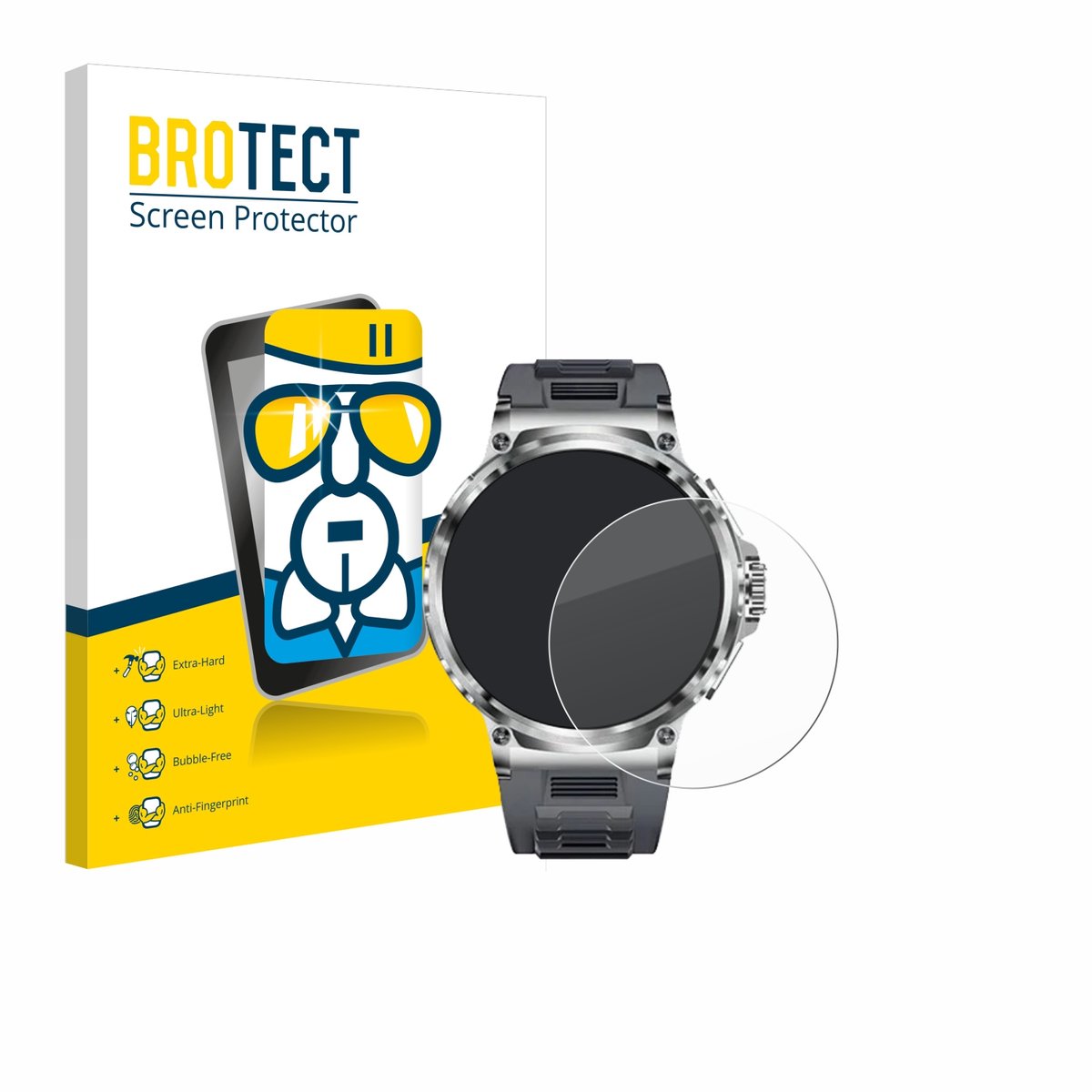 Screenprotector voor Smartwatch V69 1.85" Beschermglas transparant