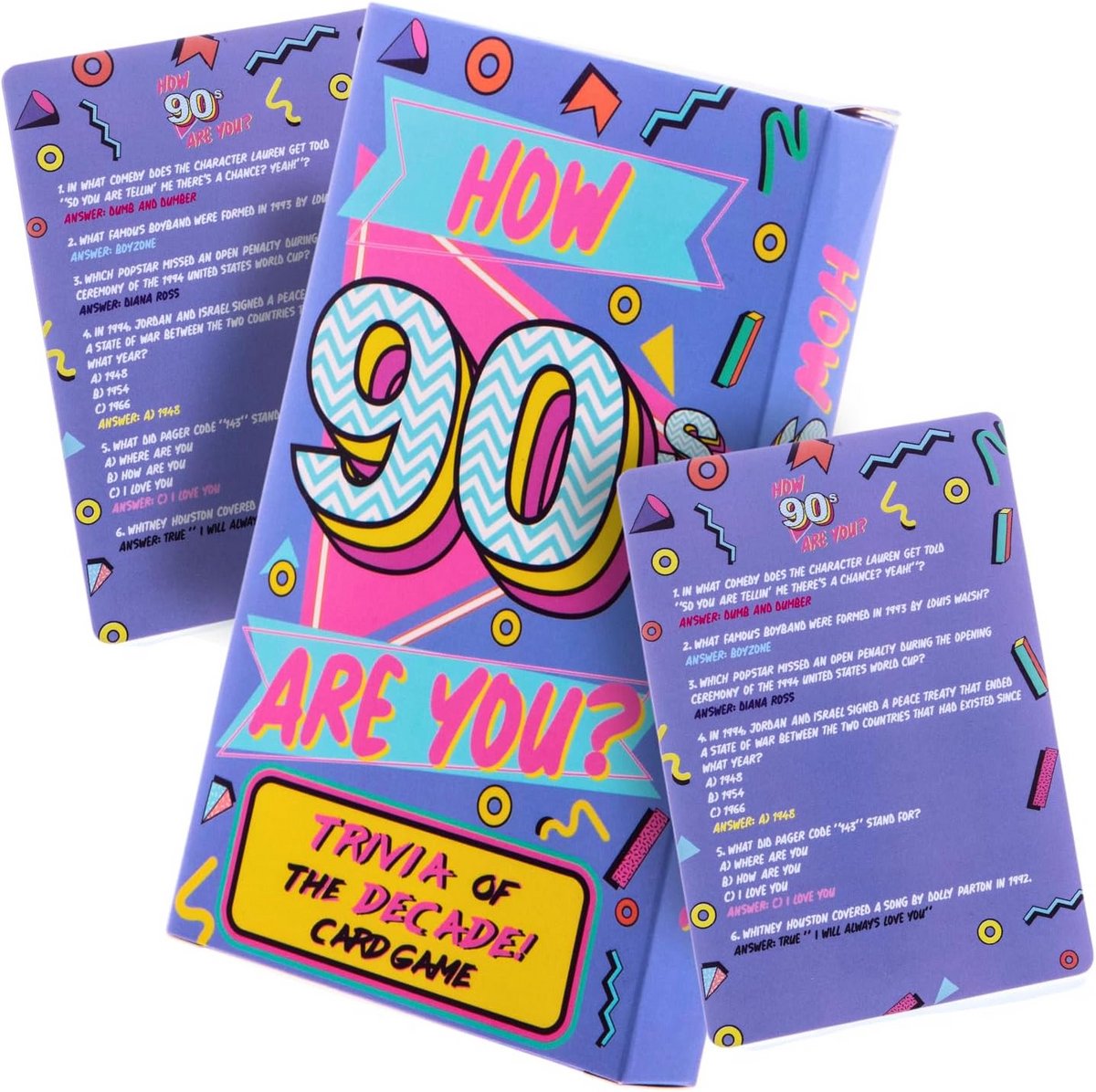 90s Trivia Kaartspel: 90s Quizkaarten Thema Geschenken voor Vrienden
