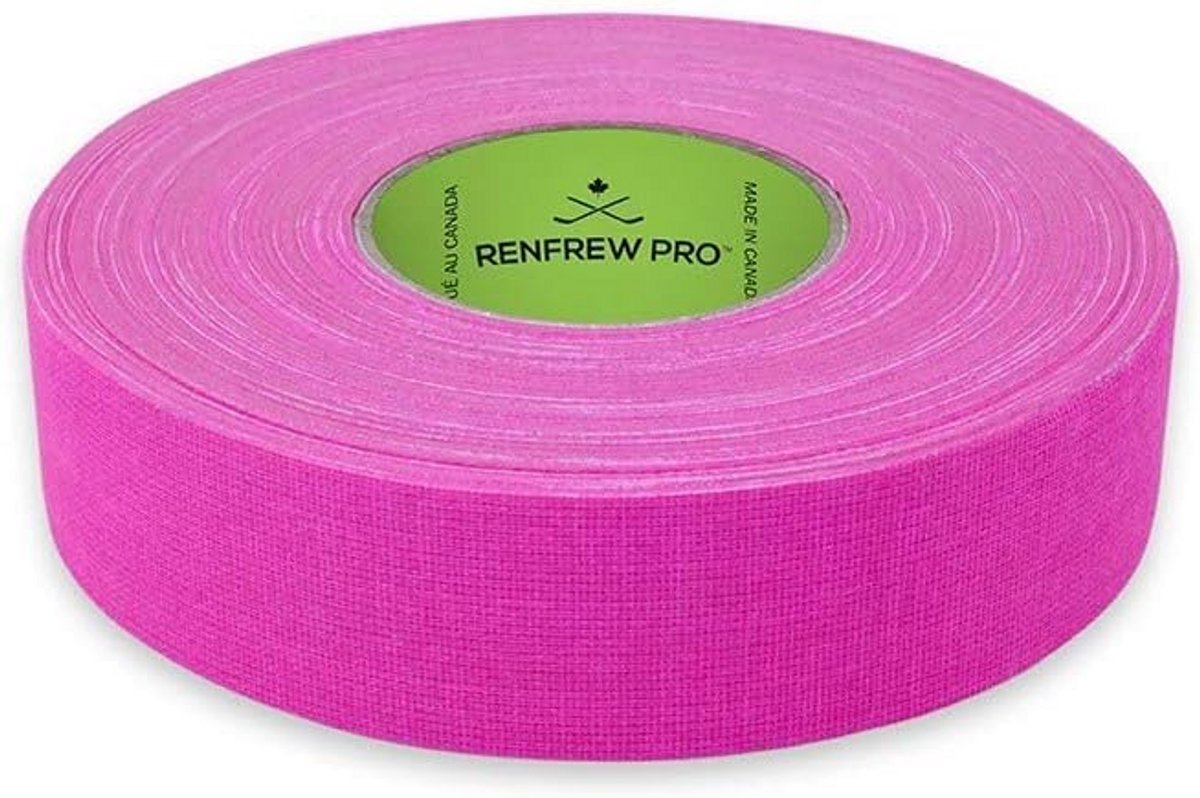 Hoogwaardige IJs- en Inline Hockey Racketgrip Tape 24mm x 25m Neon Roze