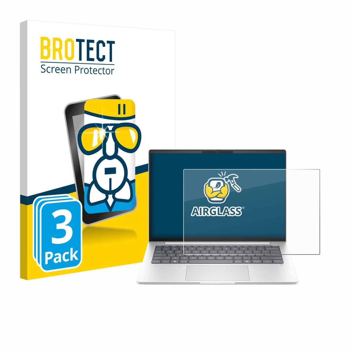 Screenprotector 3 Stuks voor HP EliteBook 8 G1i 14" Beschermglas transparant