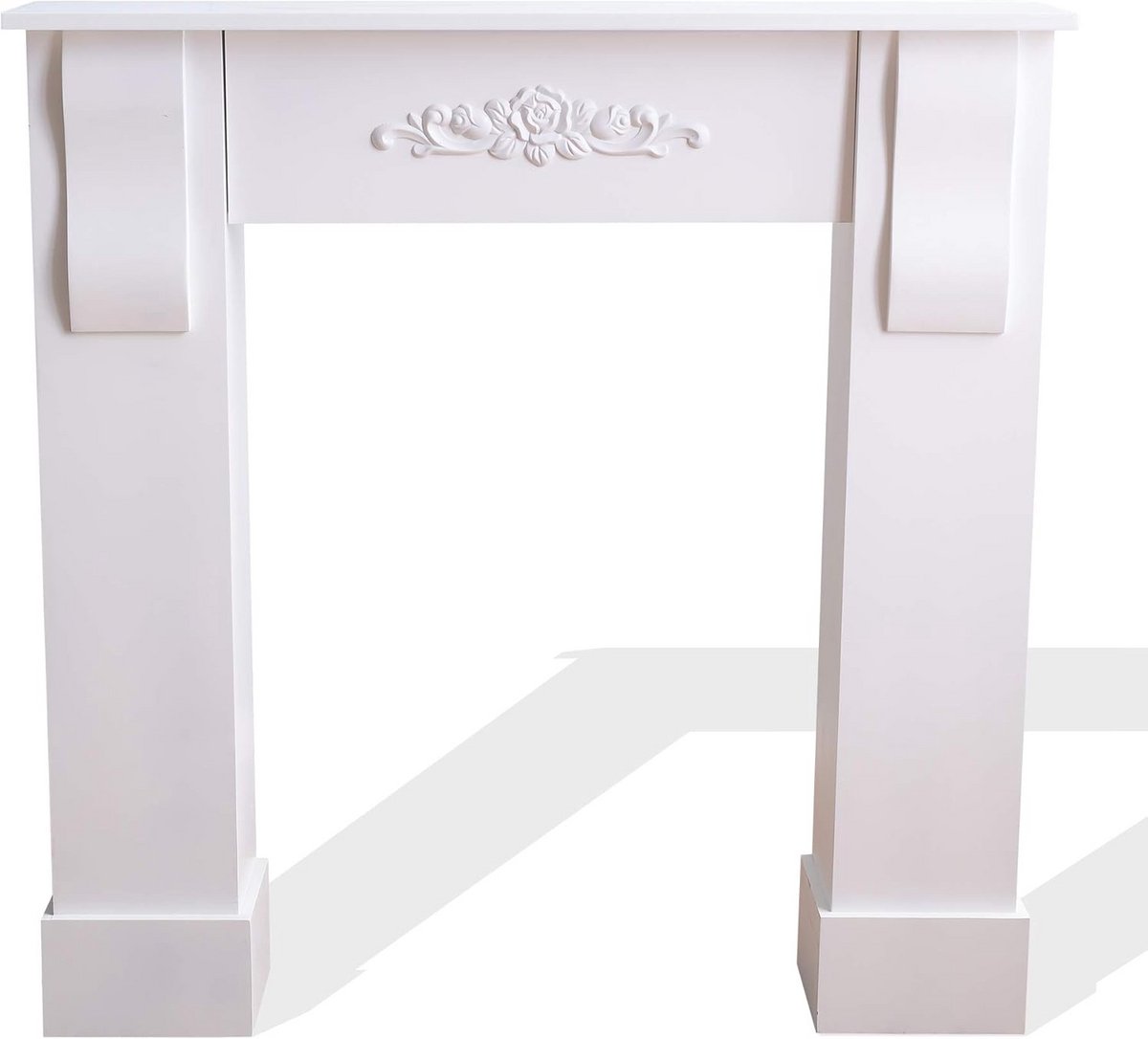 Decoratieve Schoorsteenmantel Klassiek Wit Shabby Chic - Wanddecoratie Woonkamer