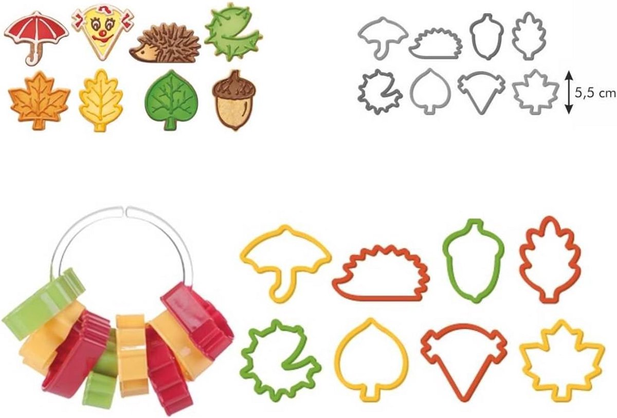 8 Delige Set Herfst Vormpjes - Decoratie en Knutselmateriaal