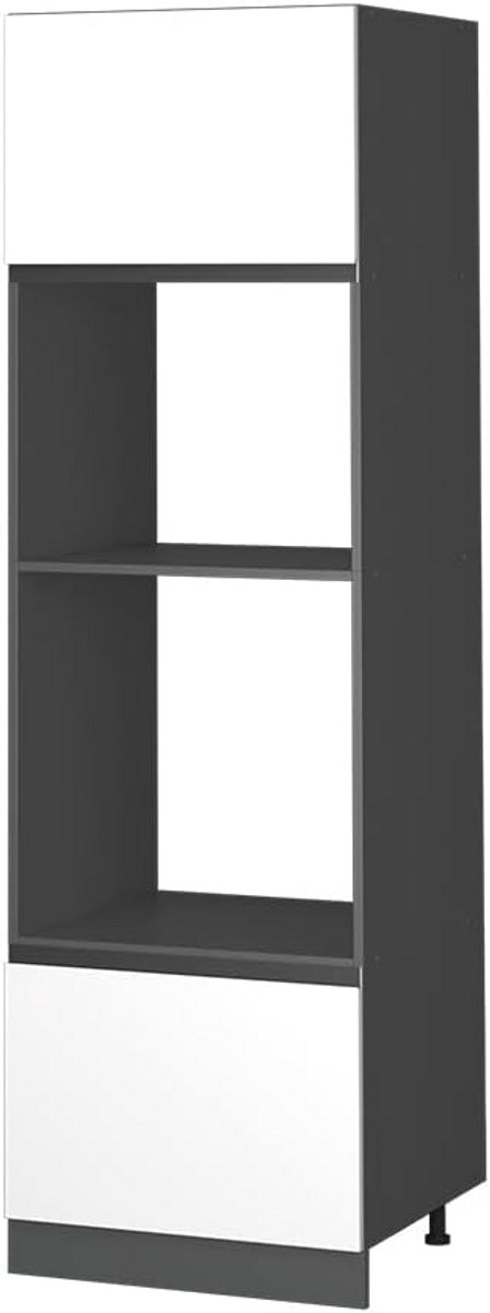 Magnetron Ombouwkast 60 cm Wit/Antraciet Modulair Systeem Keuken