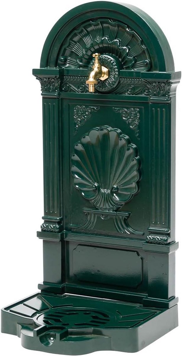 Antieke Stijl Buitenfontein 83cm Hoog – Wandfontein met Kraan – Gietaluminium