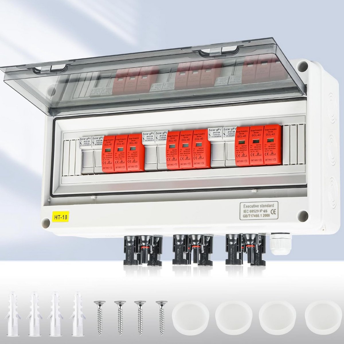 Overspanningsbeveiliging voor Zonne-energie Installatie DC 1000V 3 Strings