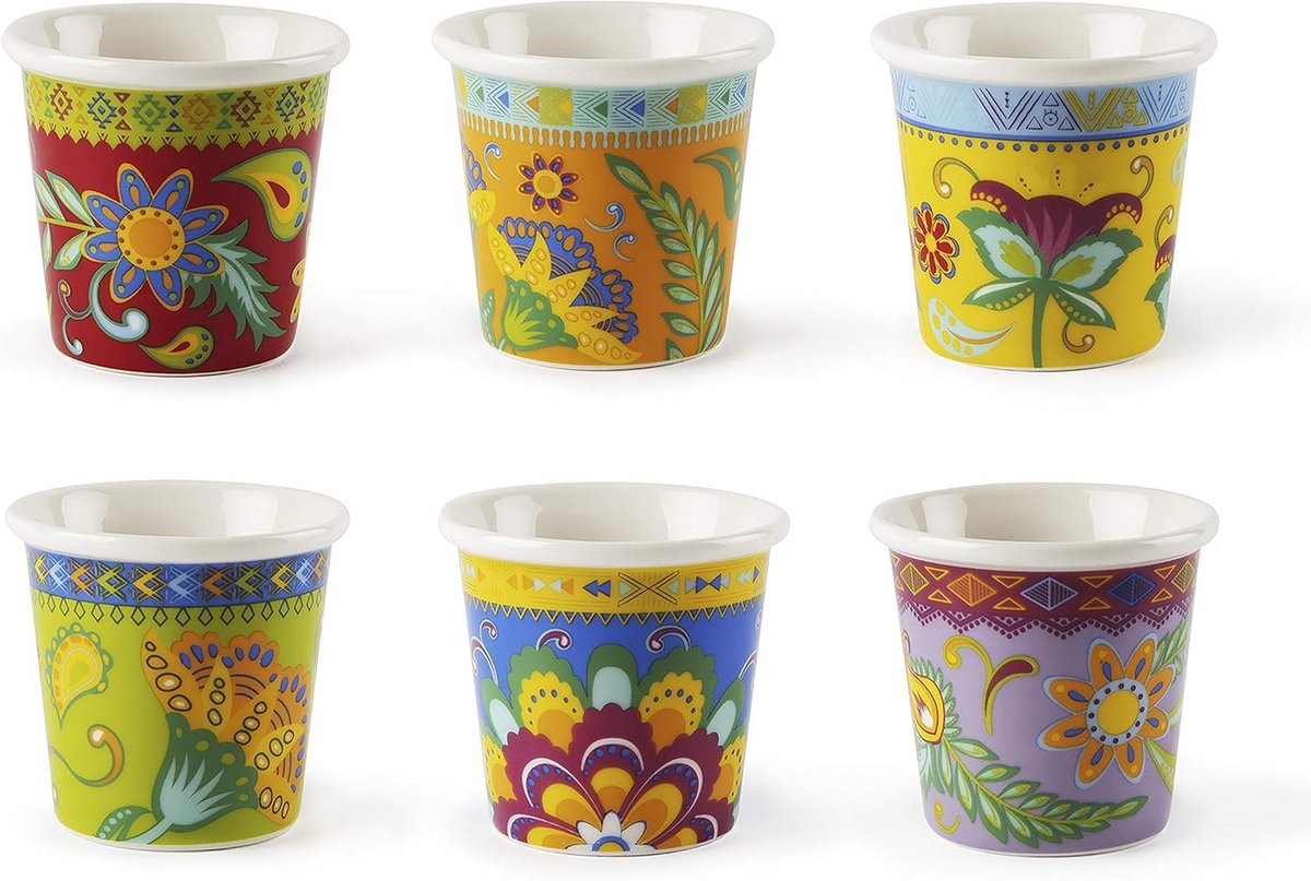 Set van 6 Koffieglazen 90 ml - Espresso Glazen voor Warme Dranken