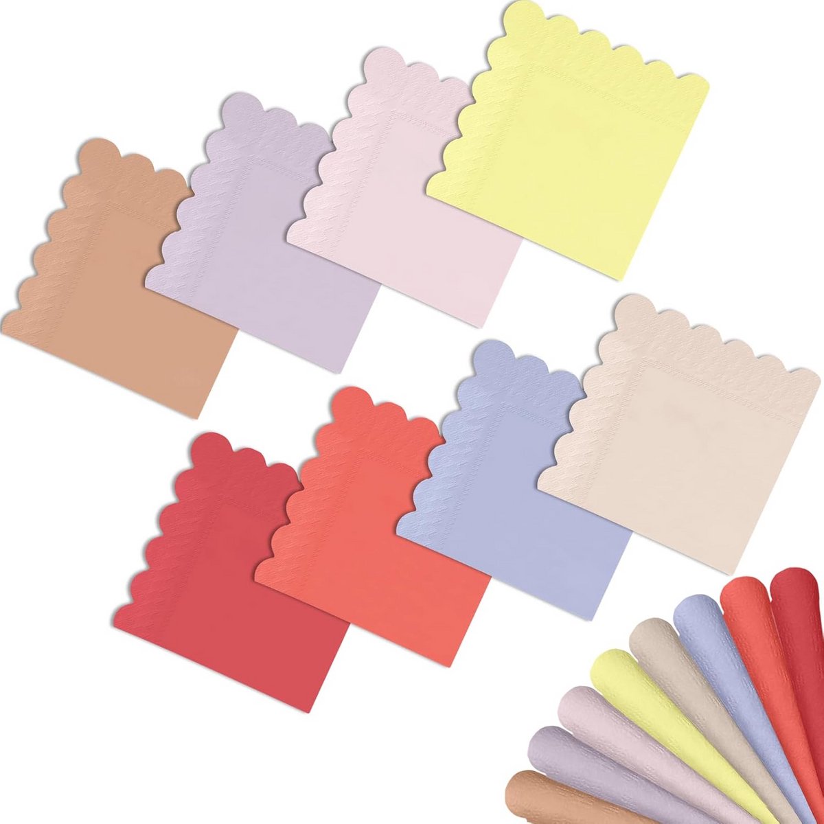 8 Paars Cocktail Servetten 120 x 5 Inch 120 stuks Wegwerpbaar