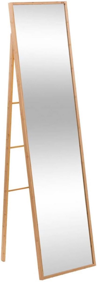 Ladder Spiegel Bamboe 41 x 160 cm - Staande Spiegel met Natuurlijke Houtlook