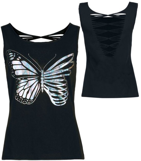 Full Volume Zwarte bovenkant met folieprint - Dames - XL
