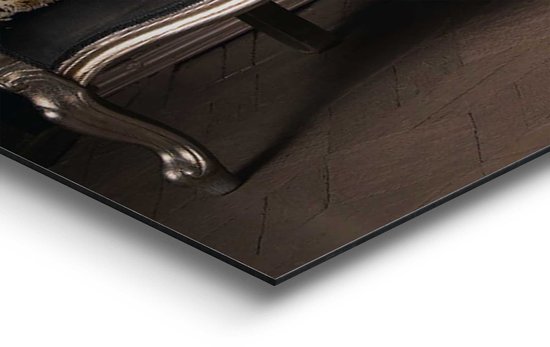 Léopard Chique Panther - Allongé - Luxe - Relax - Peinture Panneau Deco MDF 90 x 60 cm