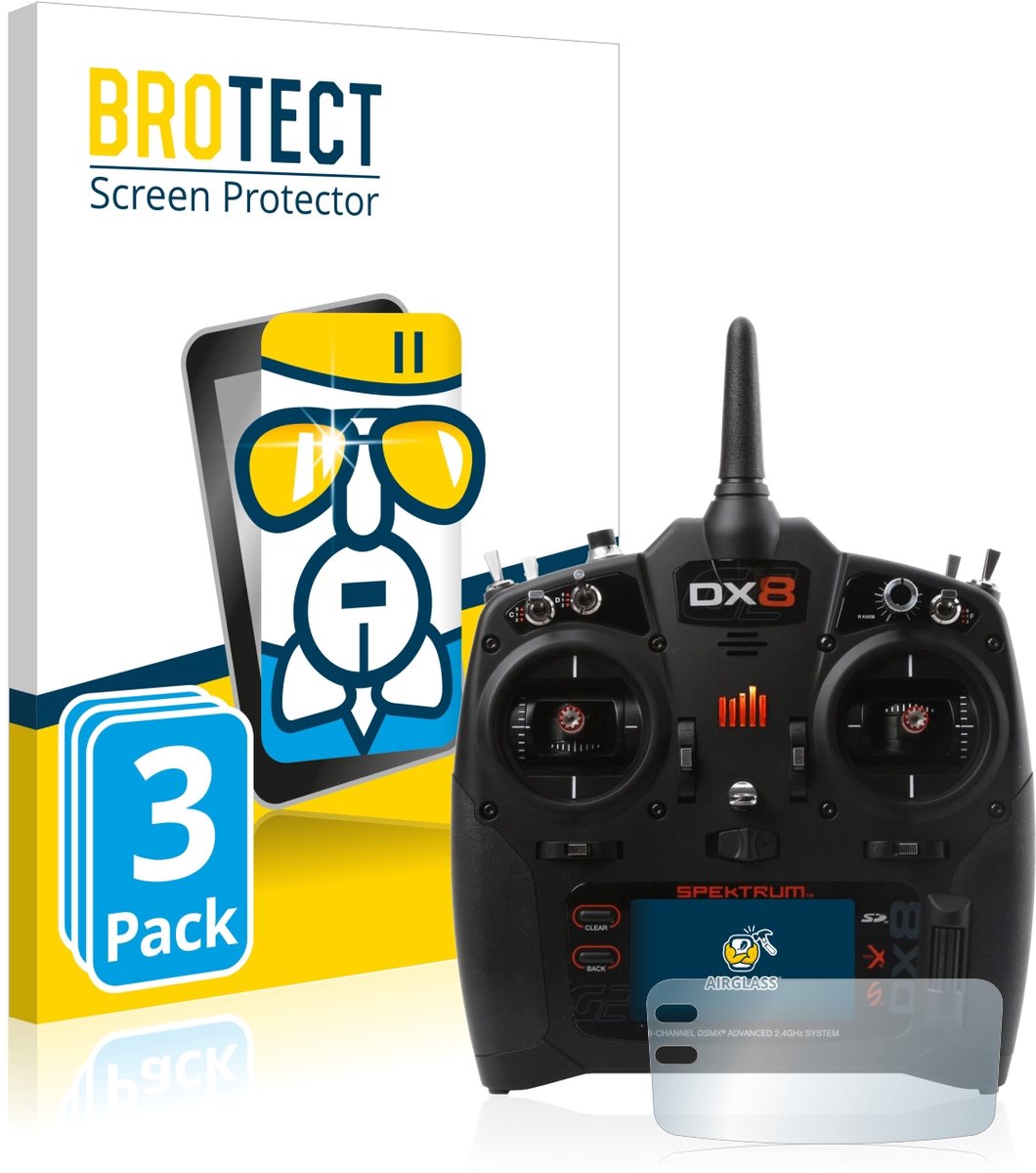 Screenprotector 3 Stuks voor Spektrum DX8 G2 Beschermglas transparant