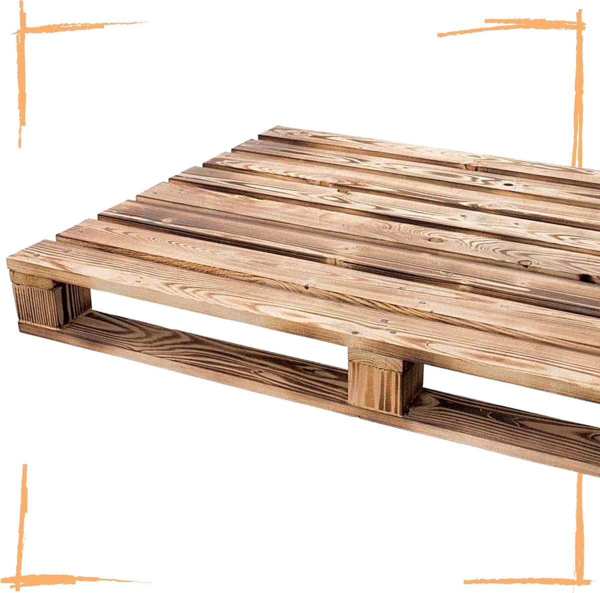 Houten Pallets Shabby Chic - Wegwerppallet Ruilpalet voor Upcycling en Meubelbouw (2 Stuks)