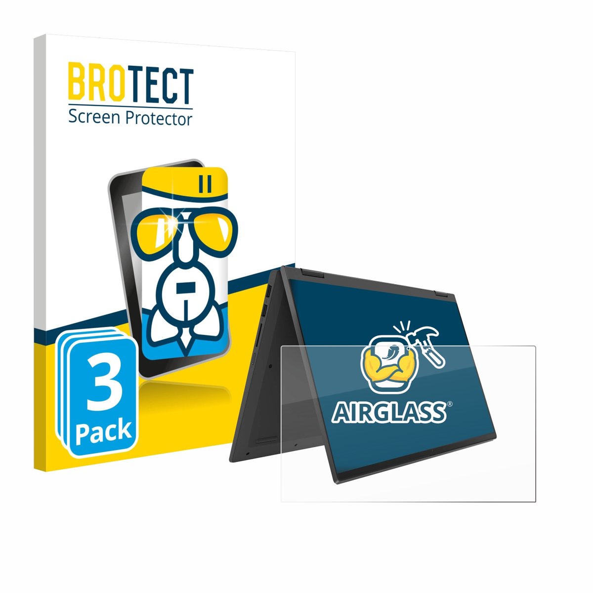Screenprotector 3 Stuks voor Lenovo IdeaPad Flex 5 14ALC05 Beschermglas transparant