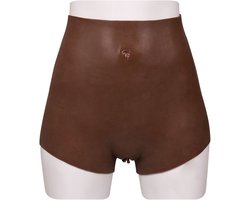 XX-DreamToys - Ultra Realistische Bodysuit Male-to-Female - Drag Queen - Vrouwentorso met Vagina - Bruin S