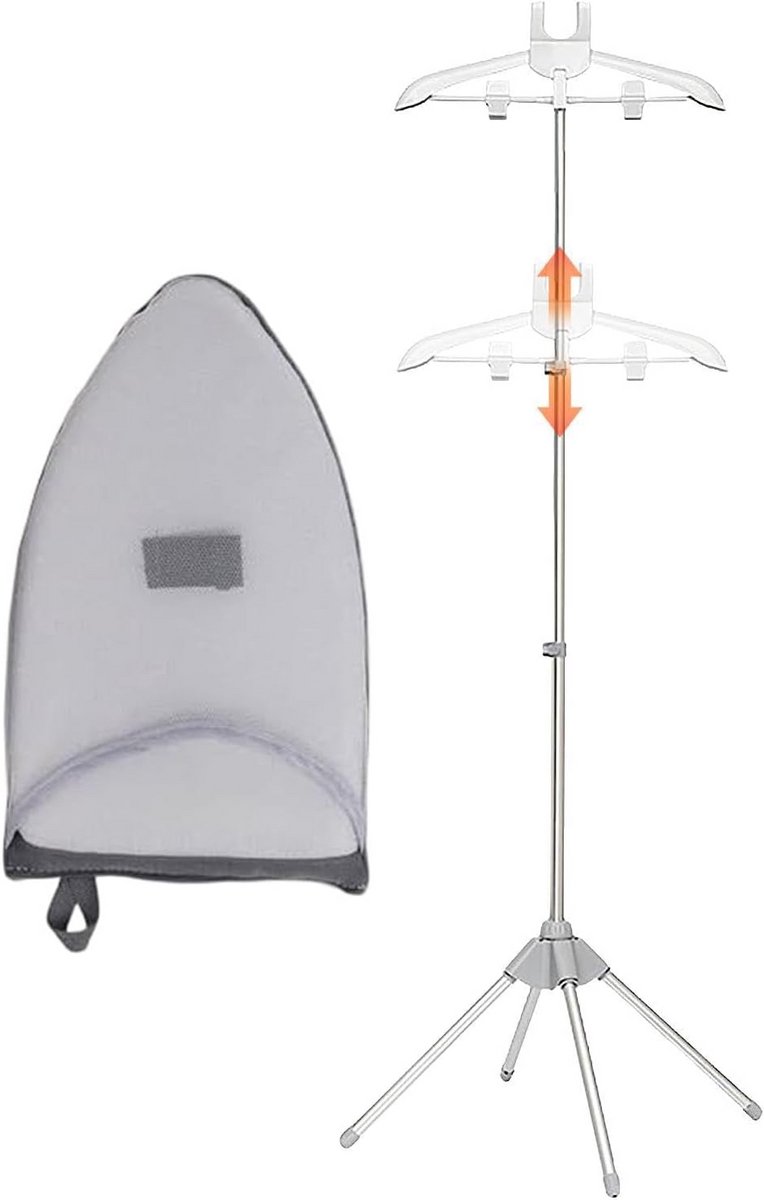 Inklapbare Stoomkledinghanger - Uitschuifbaar & Draaibaar - Stevig Aluminium