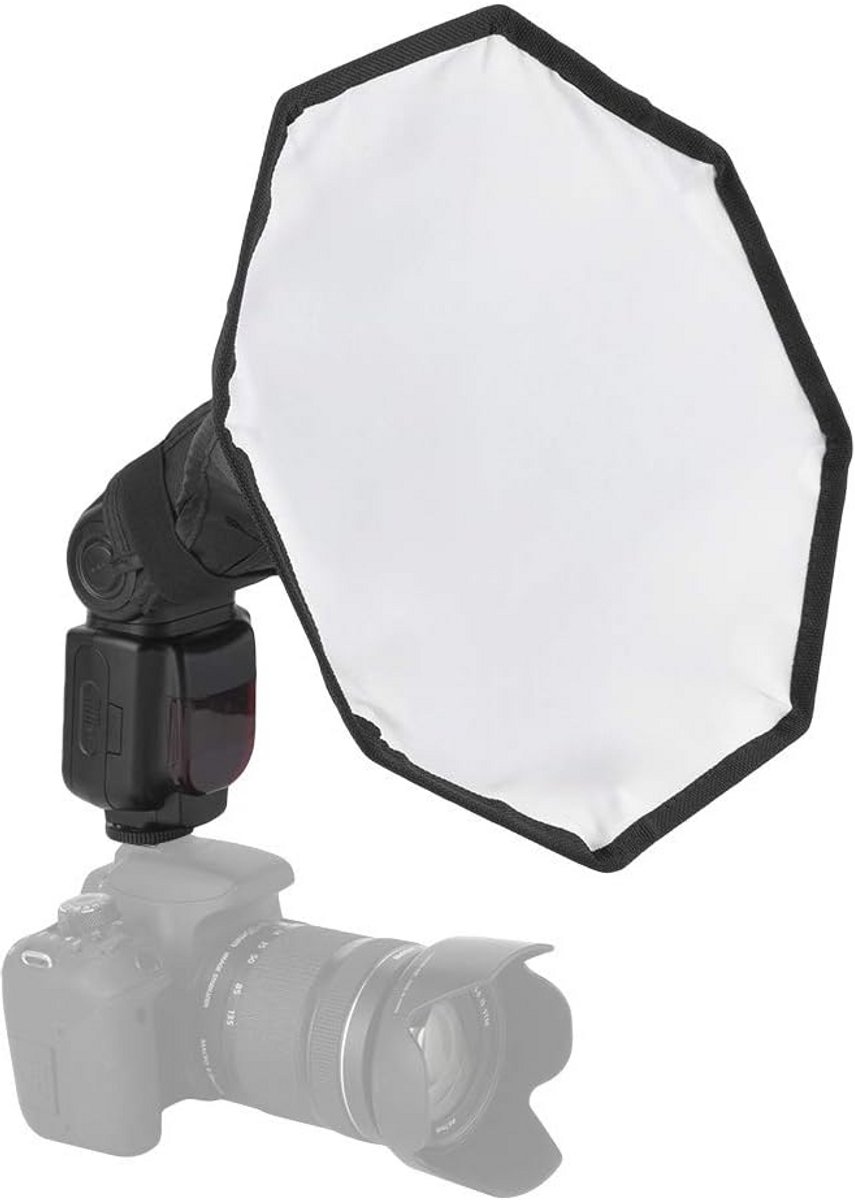 Camera Diffuser - Softbox Mini - Betere Foto's - Universeel Montage - 30cm Diameter - Wit