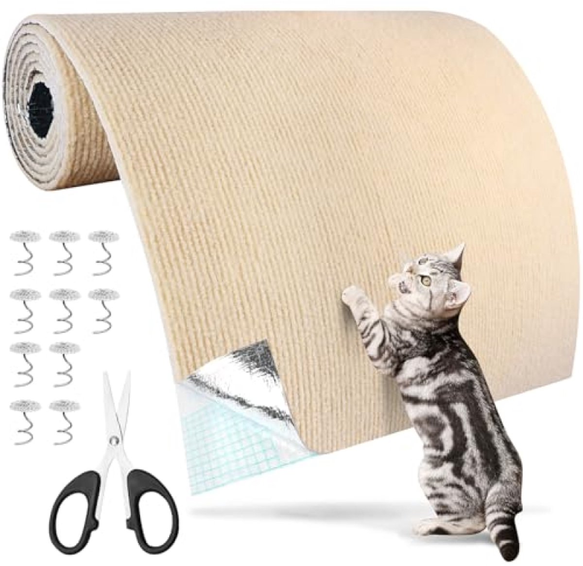 Zelfklevende krabmat voor meubelbescherming, 200x40 cm, kattenkrabplek