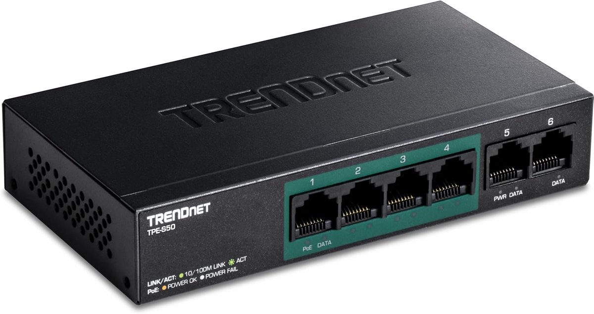 8-Poorts Onbeheerde Gigabit PoE Switch met 4 PoE+ Poorten voor Camera's en Access Points
