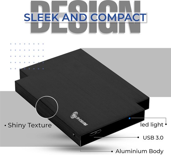 Externe Harde Schijf - Draagbare Opslag - Gegevens Back-uppen - Plug and Play - 250GB - Zwart — afbeelding 5