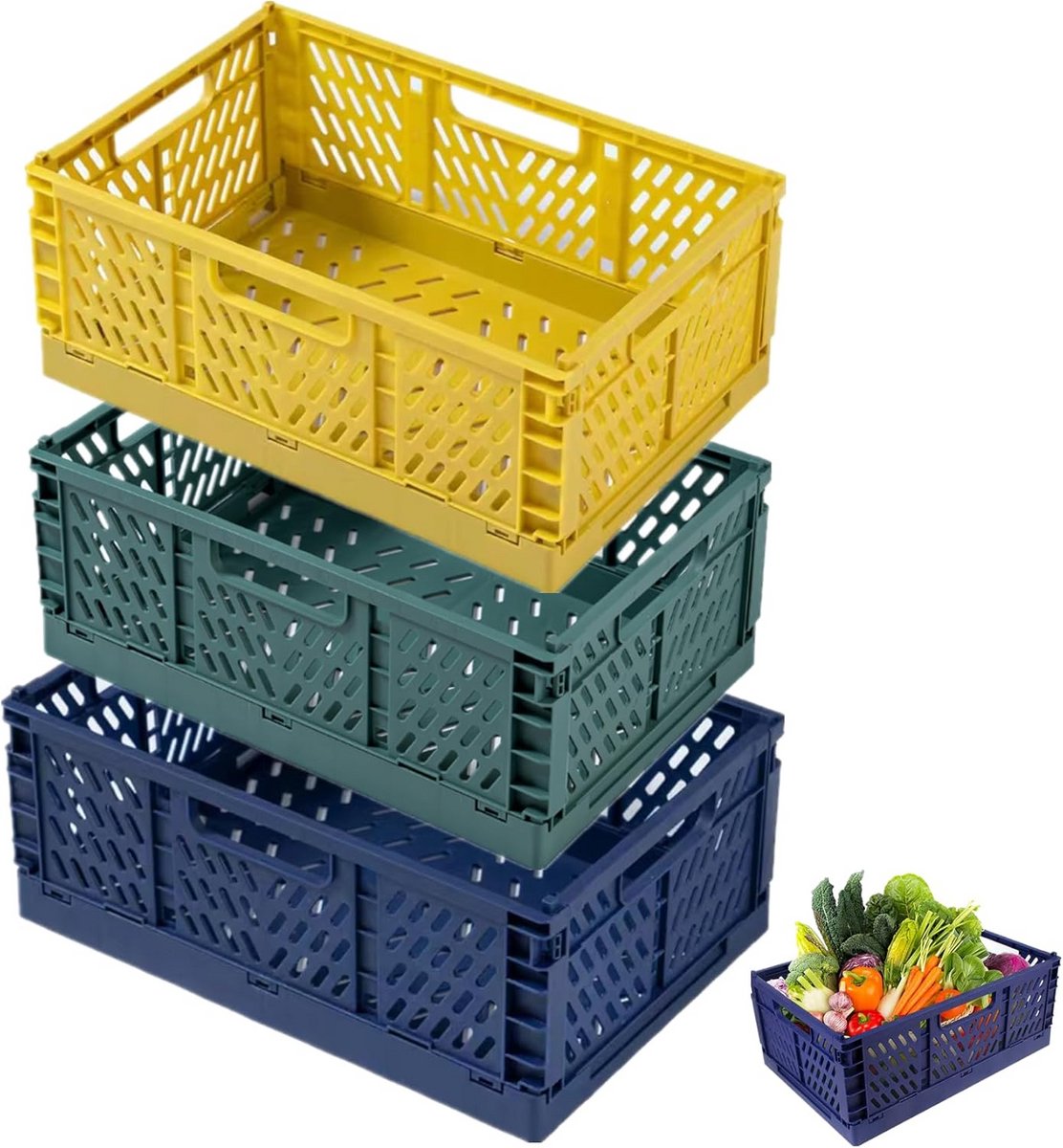 Opbergbox - Bewaar Bak - Ruimte Organiseren - Opvouwbaar Ontwerp - 30x20x12 cm - Grijs