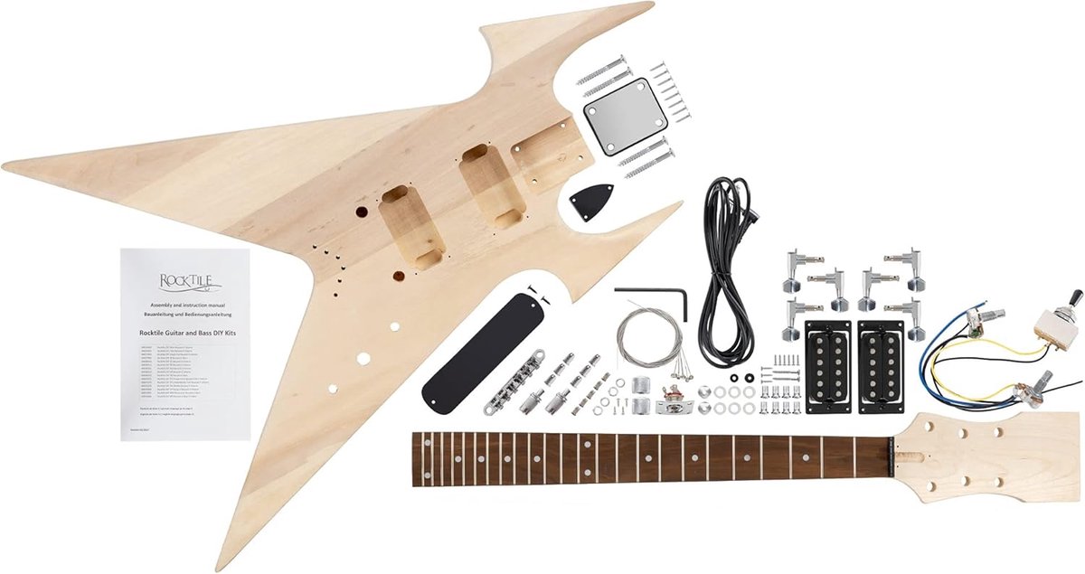 Bouwpakket Elektrische Gitaar ZW Stijl DIY Lindehouten Body