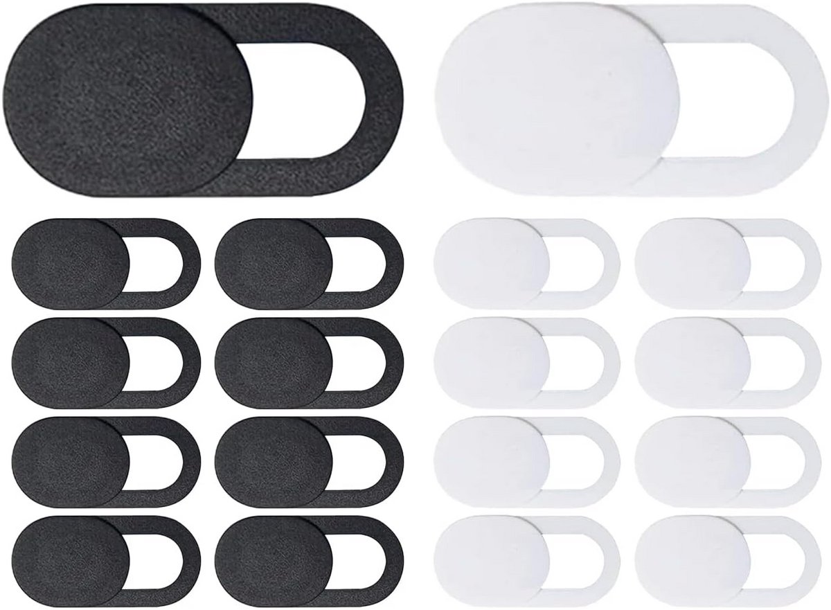 Privacy Webcam Cover Set 16 Stuks Ultra Dun Schuifmechanisme voor Laptop en Smartphone