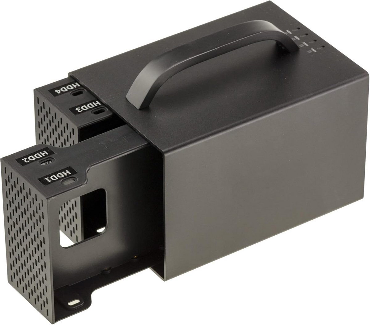 Externe Harde Schijf Behuizing - Opslagstation Dock - Data Opslag Uitbreiding - Software RAID Mogelijk - 4 Schijven 64TB - Aluminium