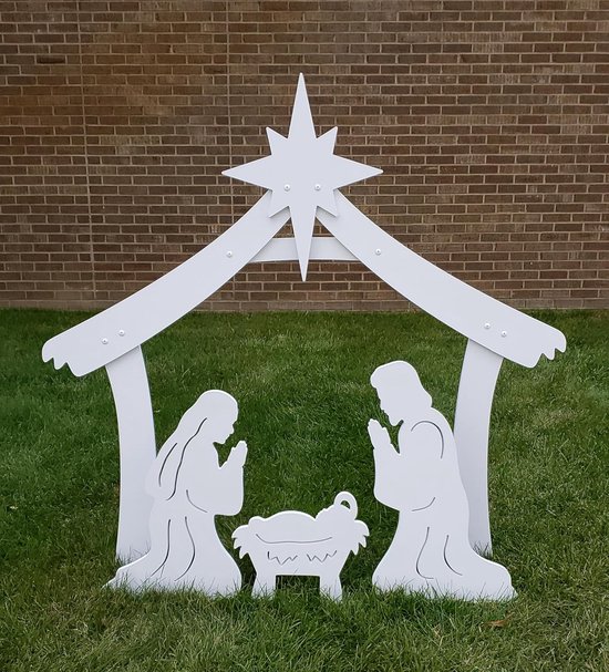 Grote Kerststal Buiten - Heilige Familie Tuindecoratie Duurzaam PVC