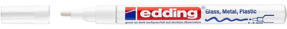 Paintmarker edding 751 oliebasis 1-2mm crea wit | 10 stuks