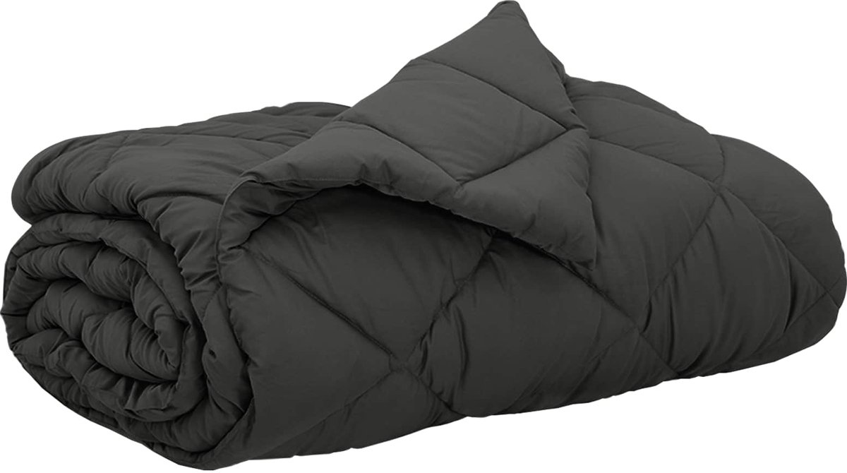 vidaXL - Zomer - Deken - Antraciet - 240 - x - 260 - cm - Microvezel