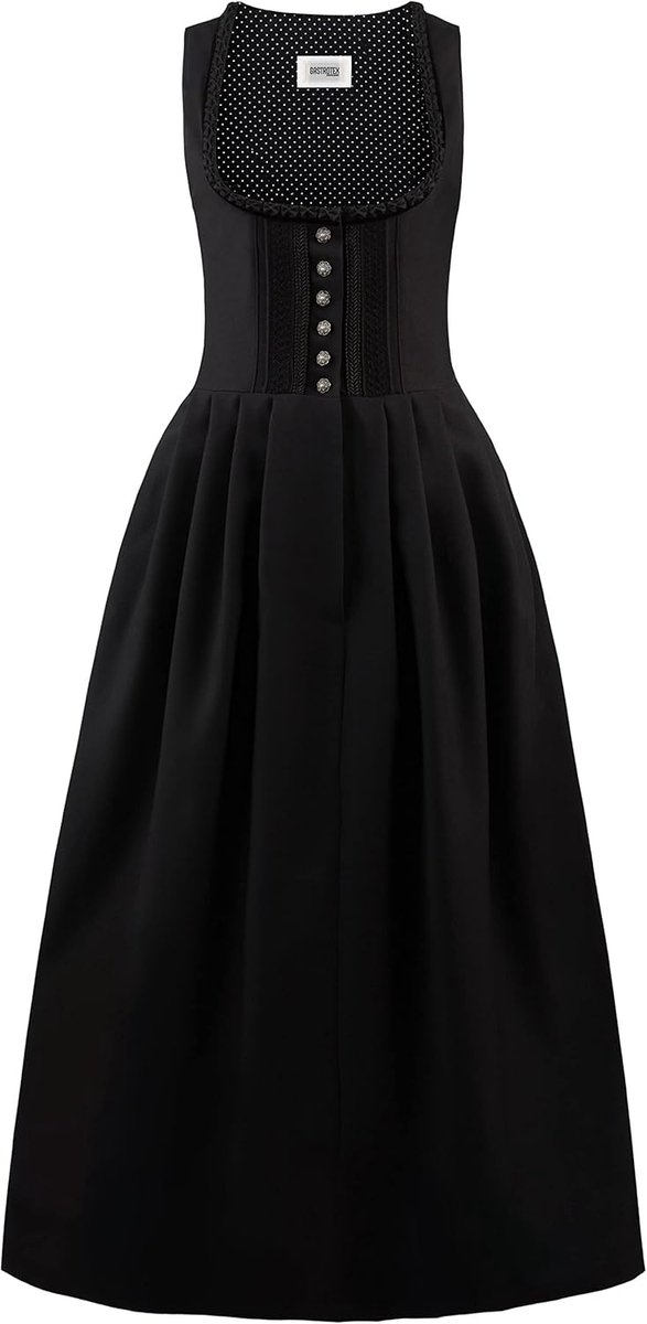 Traditionele Zwarte Dirndl voor Dames - Oktoberfest Klederdracht Jurk
