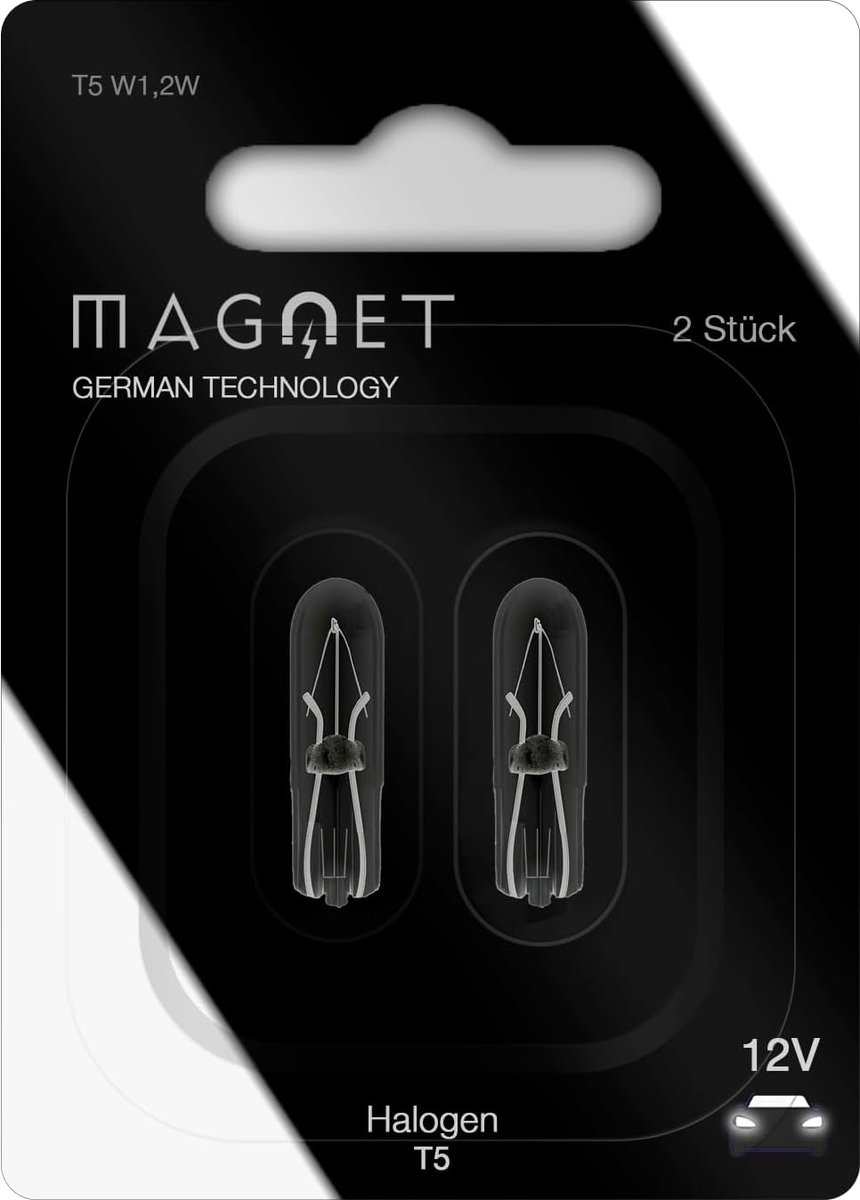 Set van 2 T5 Halogeen Lampjes (12V 1.2W) voor Dashboard en Interieurverlichting