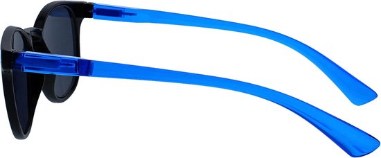 Kinderzonnebril UV400 voor Jongens en Meisjes 6+ - Zwart met Blauwe of Roze Accentrand — afbeelding 2