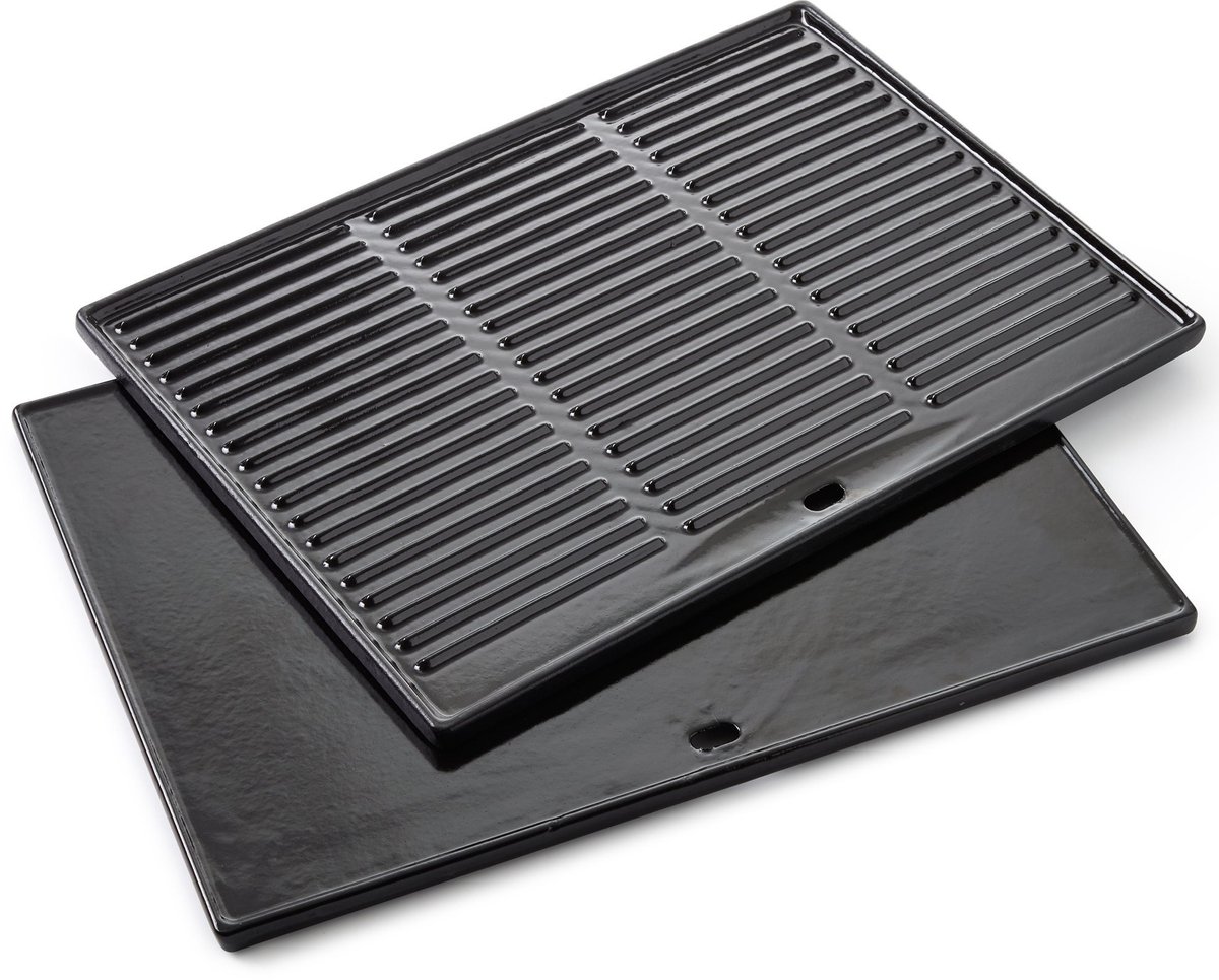 Barbecook Bakplaat - BBQ grillplaat - Gietijzer - Zwart - 43x35cm