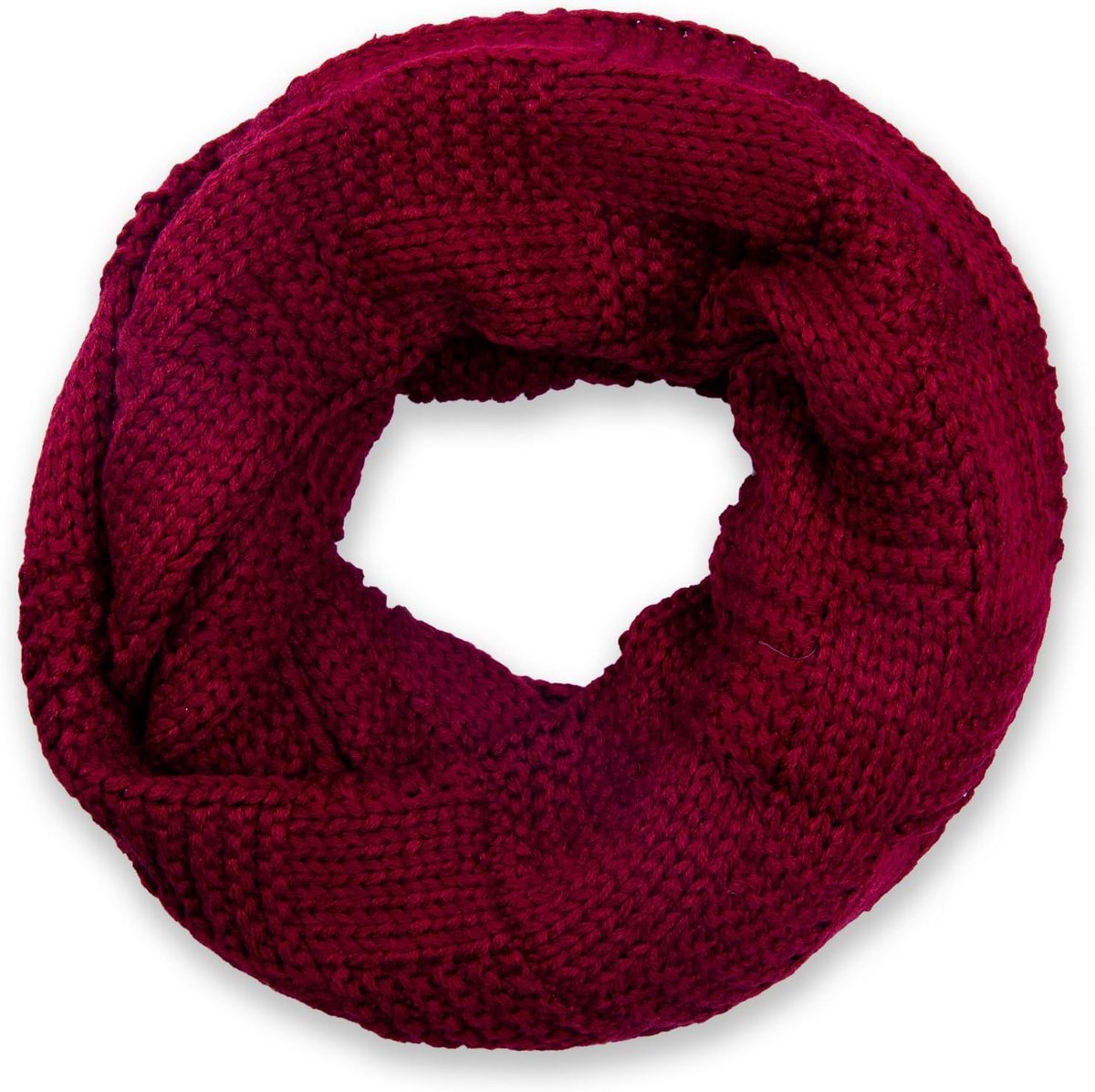 Effen gebreide lussen sjaal met patentpatroon voor heren en dames - Uniseks winteraccessoire