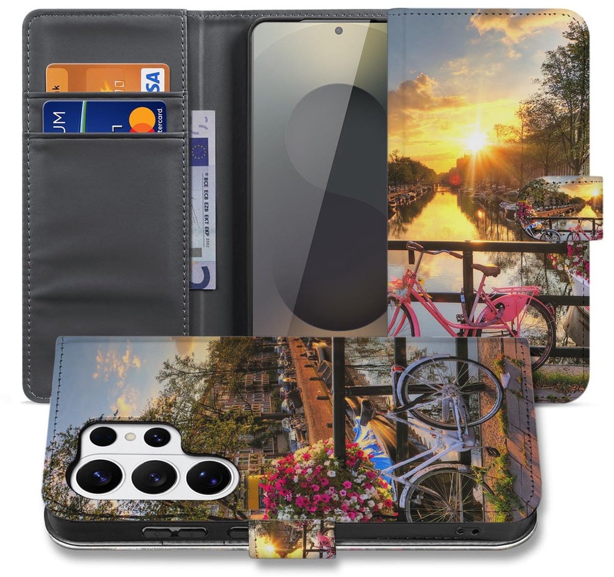 Samsung Galaxy S26 Ultra Flip Cover Bookcase Amsterdamse Grachten met Pasjeshouder
