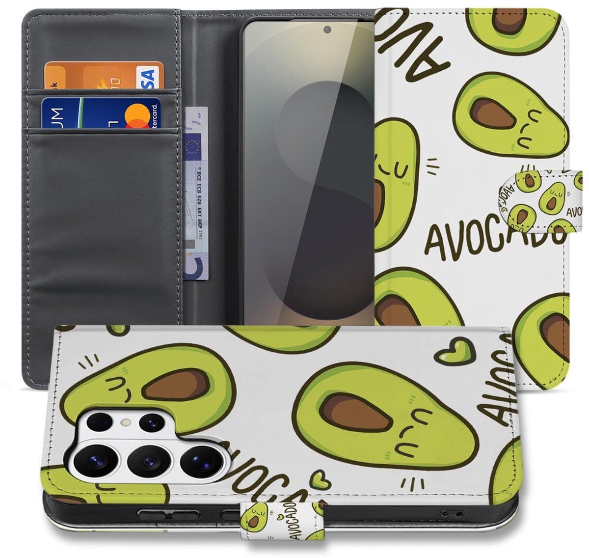 Book Case Samsung Galaxy S26 Ultra Avocado Singing Groen Portemonnee Hoesje