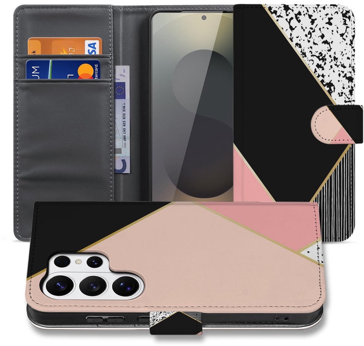 Portemonnee Hoesje Samsung Galaxy S26 Ultra Abstracte Portemonnee Hoesje