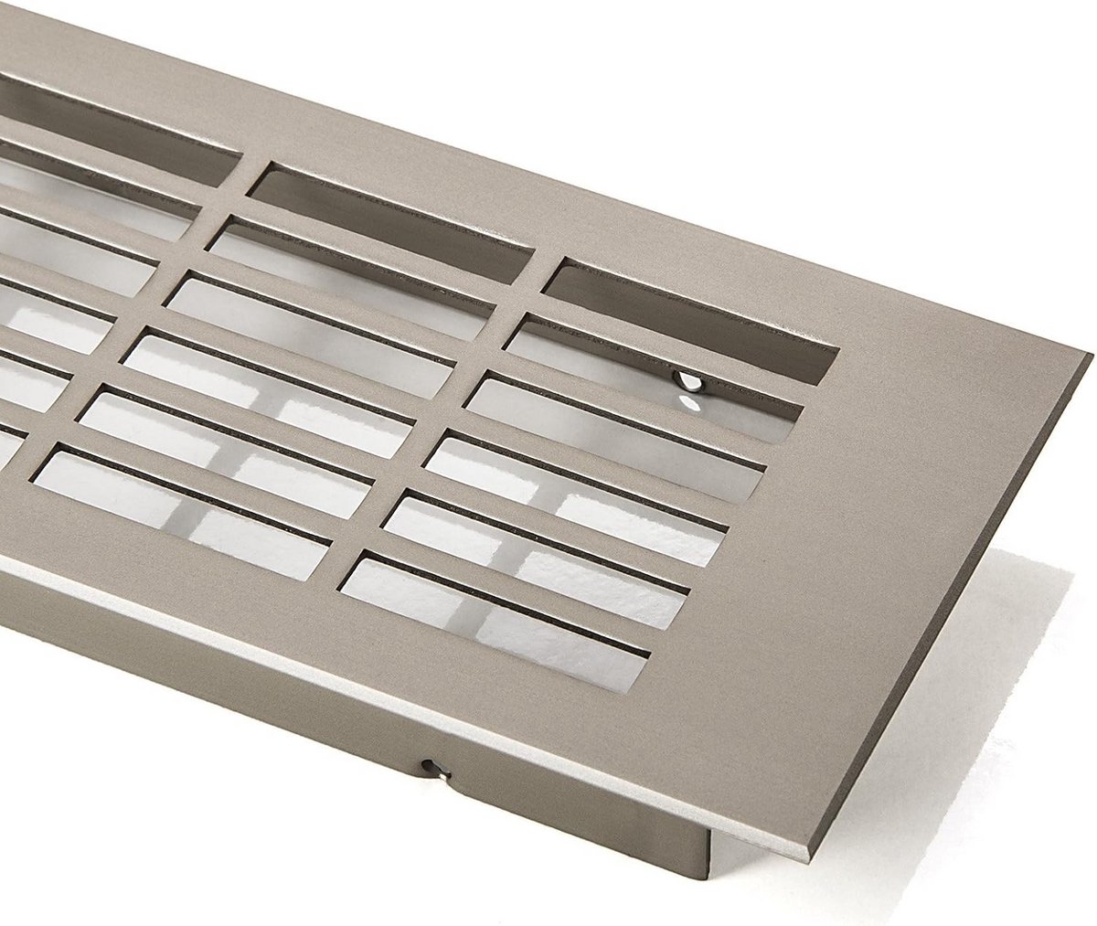 Ventilatierooster 500 mm Roestvrij Staal Optiek - Hoekig Gaten Design