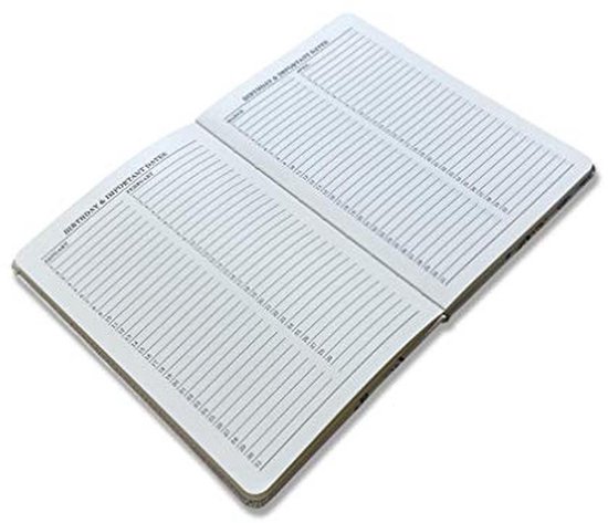 Adresboek A5 met Linnen Cover en Vlinders - A-Z Indeling van Paperclip — afbeelding 5