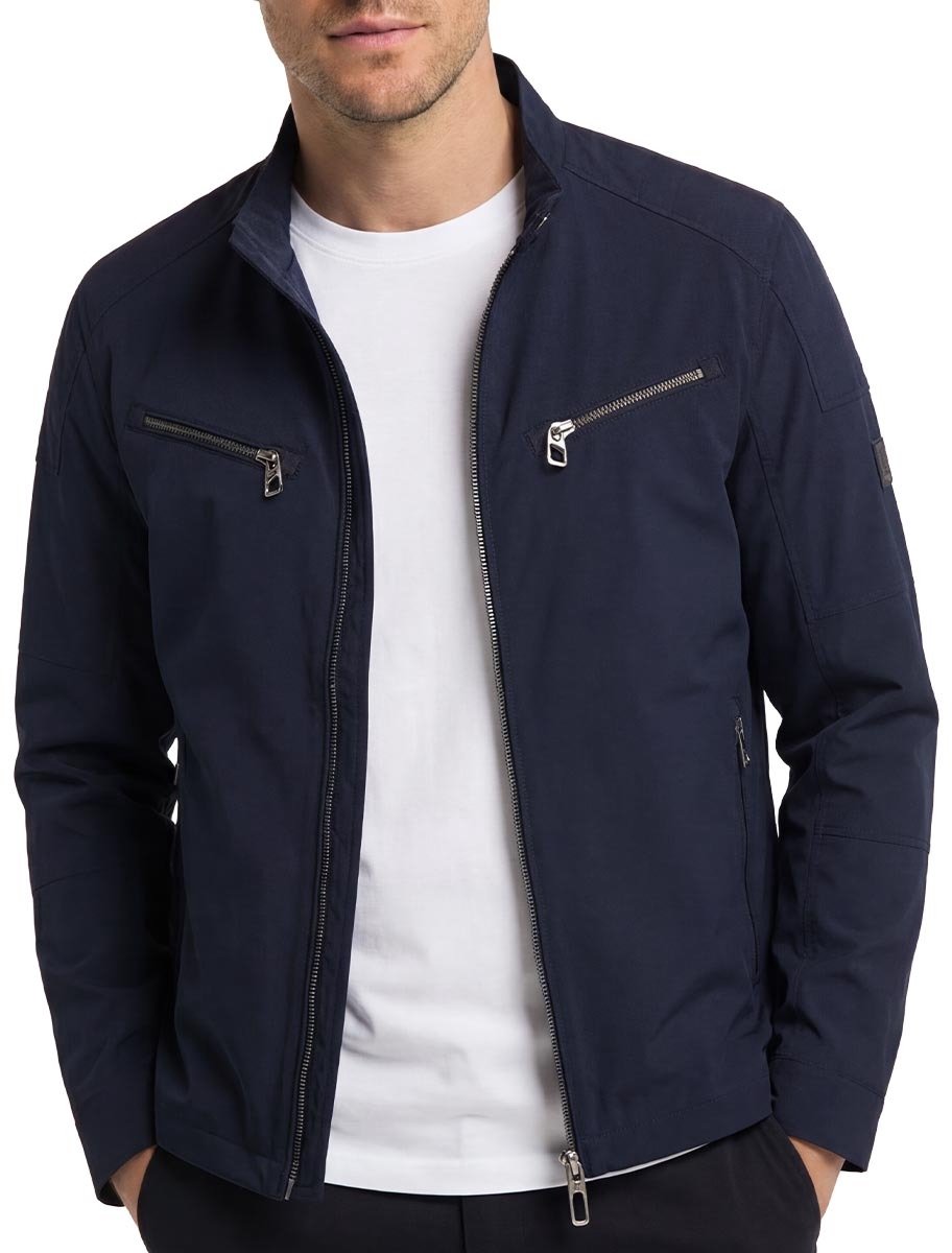 CASA MODA comfort fit tussenjas - donkerblauw - wit