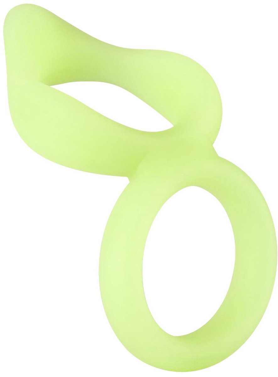 Forto F-88 dubbel Ring Glow Penisring - Wit
