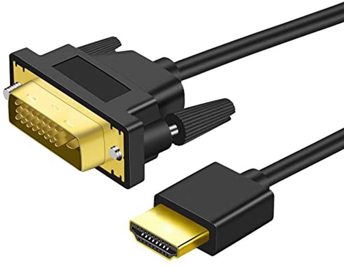 4K HDMI naar DVI-kabel - 1M, Bidirectioneel, High-Speed DVI-D 24+1 Pin, 1080P, 3D Full HD