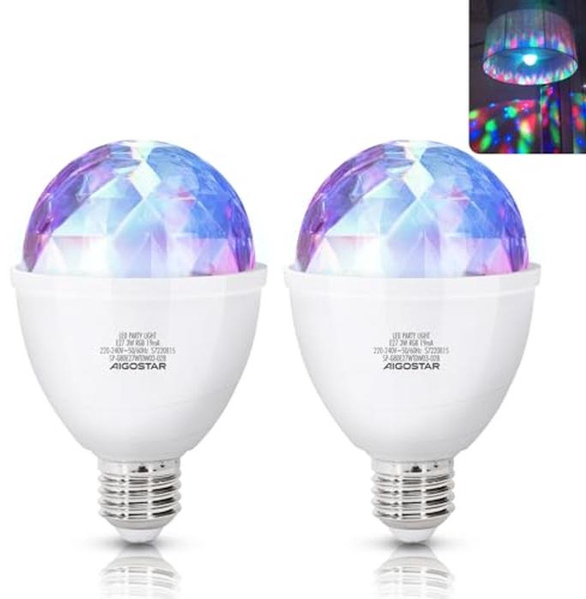 LED Disco Licht E27 3W RGB 360° Rotating Partyverlichting voor Feestdecoratie